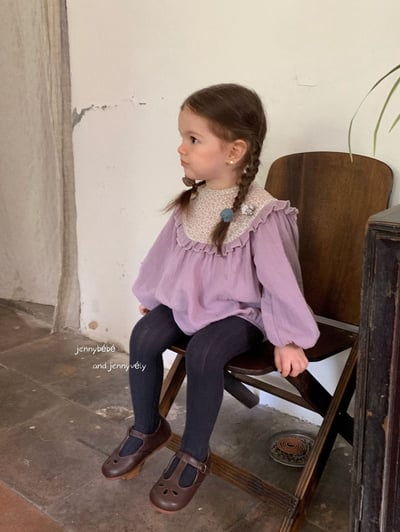 JE571｜(66-90cm) 暮丁香拼接荷葉邊包屁衣18