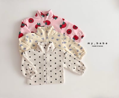 my_bebe08｜(-12m-7y) 印花刷毛拉鍊外套3