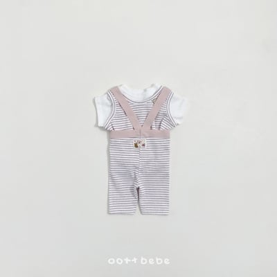 Oottbebe03｜(0m-12m)  背帶條紋打底褲16