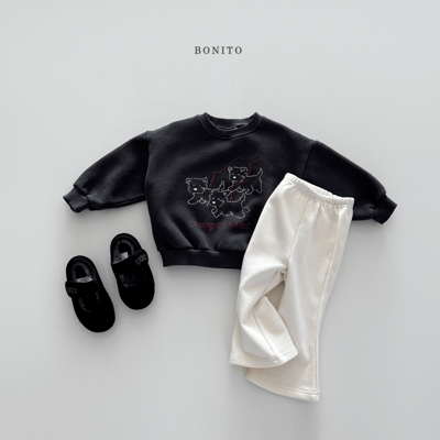 Bonito28｜(75cm-125cm) 素面內刷毛喇叭褲7