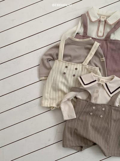 Bebe holic56｜(3m-18m) 吊帶排釦包屁褲17
