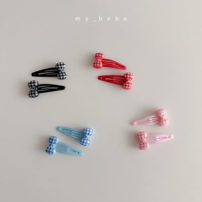 my_bebe07｜(free) 格紋蝴蝶結髮夾13