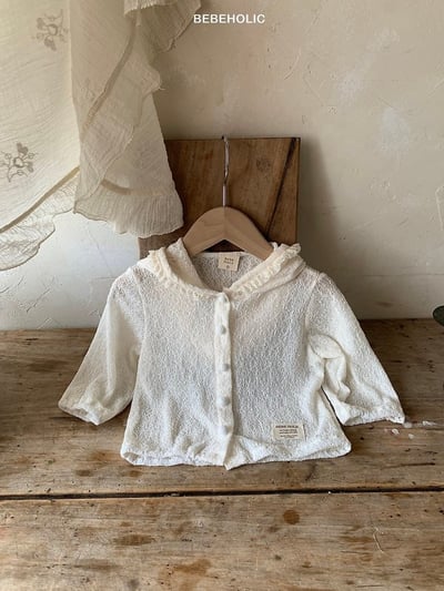 Bebe holic53｜(3m-18m) 花邊連帽開衫12