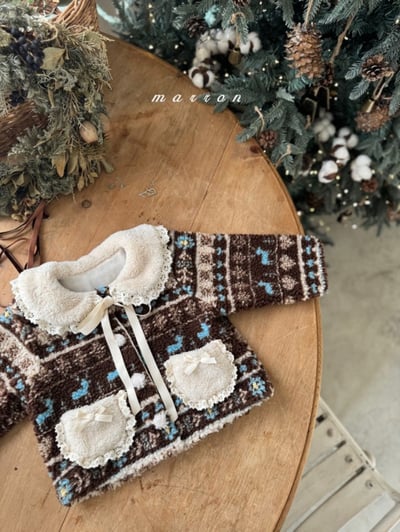 Marron 68｜(1y-6y) 雪花刷毛開襟外套16