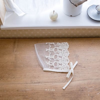 M-KIDS37｜(65-80cm) 蕾絲綁帶帽11