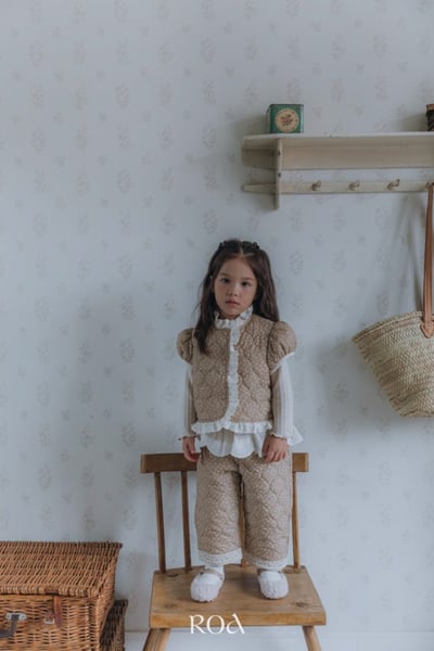 ROA08｜(80cm-120cm) 2色菱格蕾絲邊鋪棉褲19