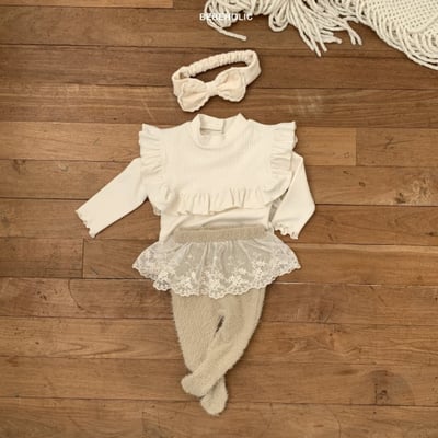 Bebe holic｜(55-85cm) 寶寶蕾絲裙襬褲襪 現貨8