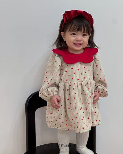 Cieldemaman18｜(3M~15M)  愛心翻領連身裙9