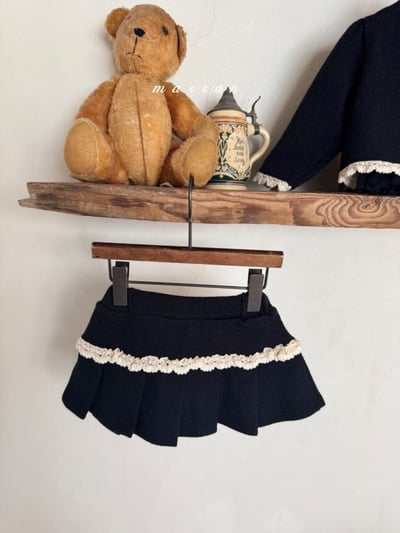 Marron 33｜(1y-6y) 法式蕾絲百褶褲裙9