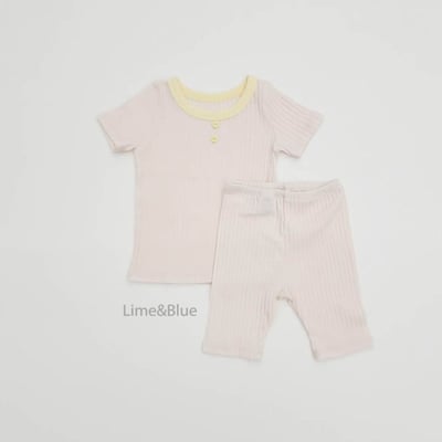 LIME&BLUE16｜(80-118cm)  鈕釦羅紋居家服7