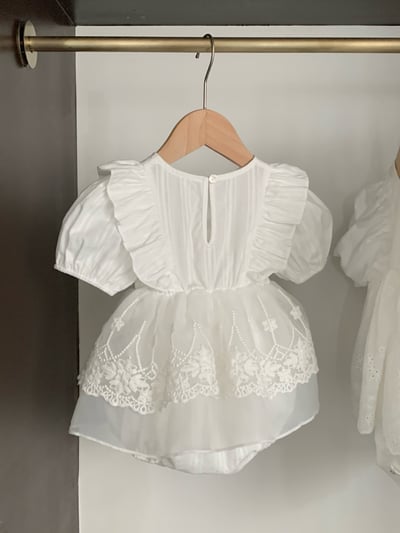 JE37｜(66-90cm) 蕾絲花邊包屁衣4