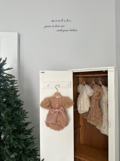 MONBEBE19｜(6m-24m) 層次薄紗綁帶包屁衣16