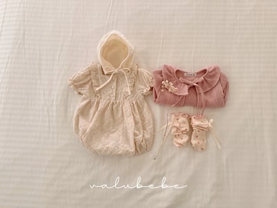 Valubebe30｜(65-90) 荷葉開襟綁帶外套18