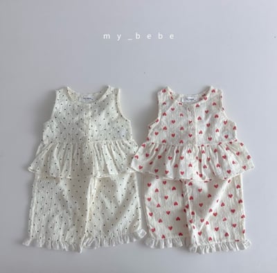 my_bebe31｜(80-120cm) 壓紋荷葉邊背心11