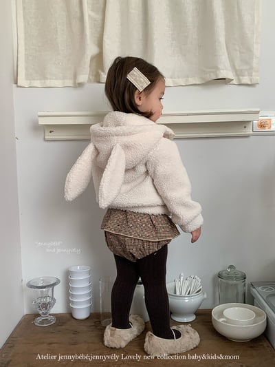 JE 655｜(80-110cm)  兔耳羊羔毛外套13