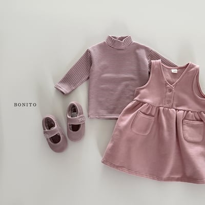 Bonito19｜(75cm-125cm) 簡約內刷毛背心洋裝9