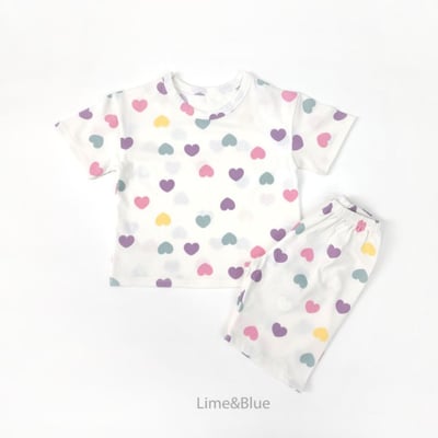 LIME&BLUE33｜(80-118cm)  繽紛愛心套裝5