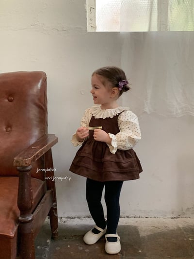 JE582｜(73-100cm) 滾邊翻領上衣/燈芯絨吊帶包屁裙12