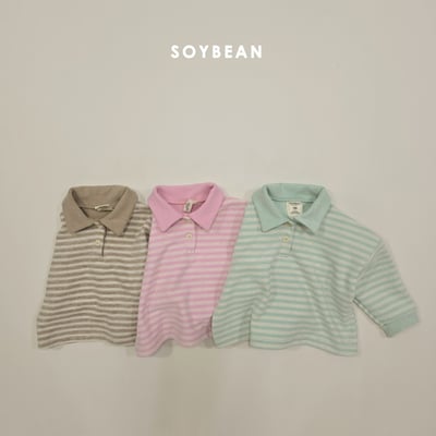 Soybean07｜(75cm-118cm) 條紋有領上衣5