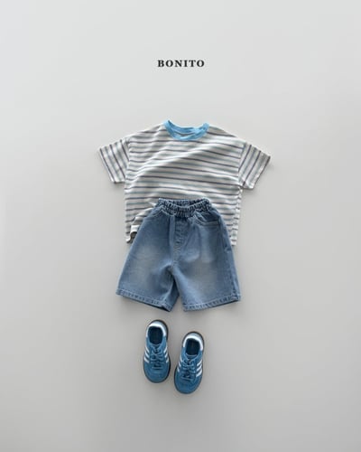Bonito56｜(75cm-125cm) 2色變色條紋上衣7