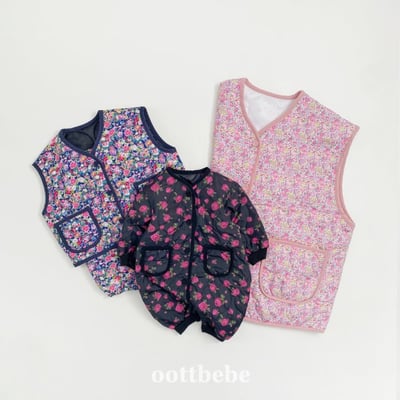 Oottbebe38｜(1y-7y) 	氣質小碎花背心套裝2