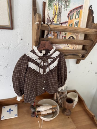 Marron 31｜(1y-6y) 法式古典蕾絲緞帶襯衫17