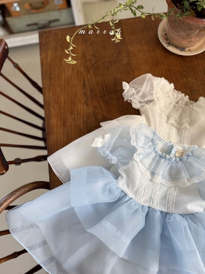 Marron04｜(3m-18m 1y-6y) 氣質蕾絲公主裙裝7