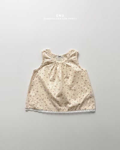 onu32｜(70cm-115cm) 碎花蕾絲滾邊洋裝9