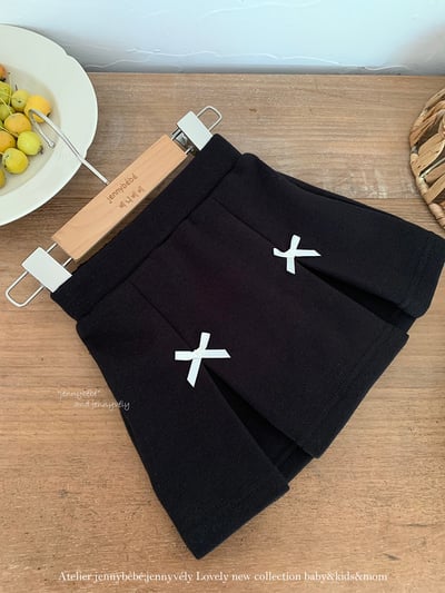 JE 639｜(80-110cm)  蝴蝶結百摺裙1