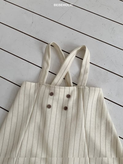 Bebe holic56｜(3m-18m) 吊帶排釦包屁褲3