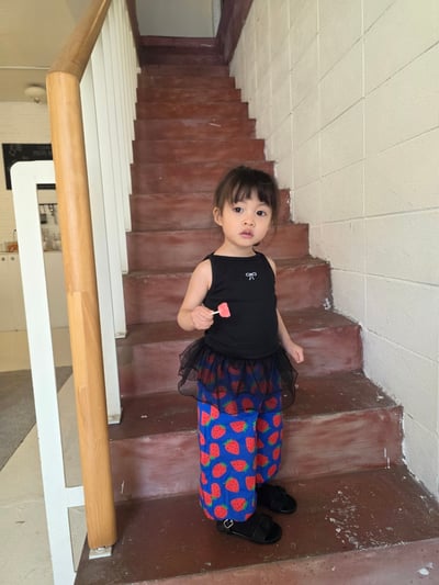 Color01｜(75-115cm) 細肩背心薄紗6