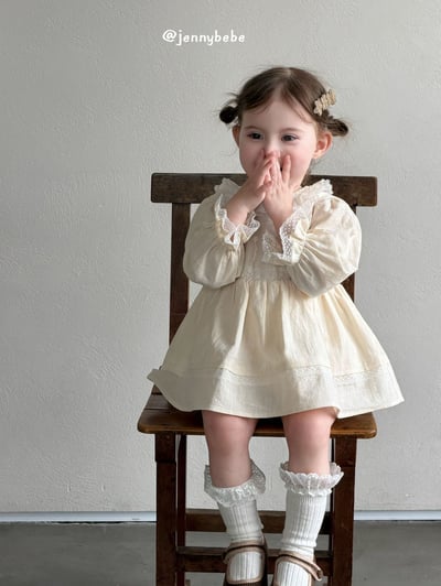 JE734｜(66-90cm) 蕾絲花邊包屁洋裝7