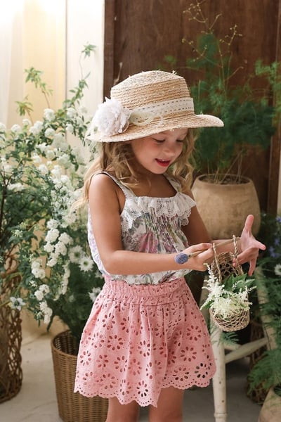 FLO34｜(75-140) 鏤空雕花短褲7