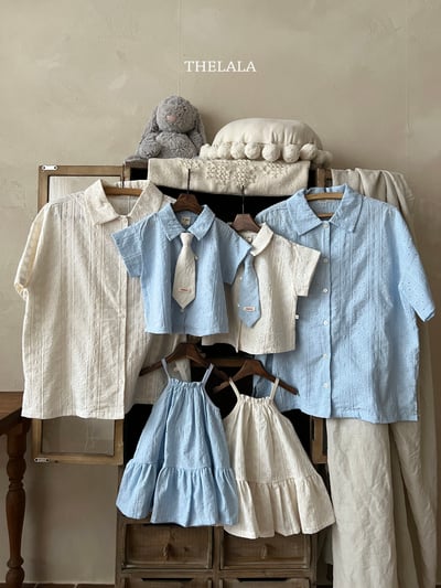 thelala37｜ (70-115-mom) 壓花親子襯衫11