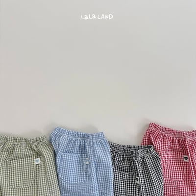lala land66｜(75-120cm) 4色格紋短褲15