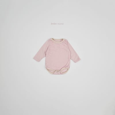 bebe nine19 (65cm-75cm) 2色滾邊素面包屁衣11