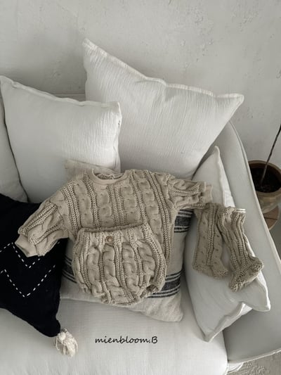 Bloom.b29｜(0m-24m) 麻花針織上衣15