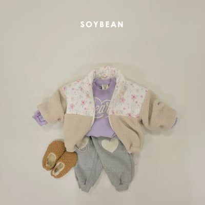 Soybean38｜(75cm-118cm) 碎花刷毛拉鍊外套16