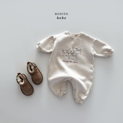 Bonito70｜(3m-18cm) 小狗印花連身衣5