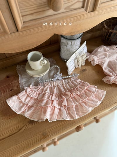 Marron20｜(1y-6y) 木耳花邊蛋糕裙6