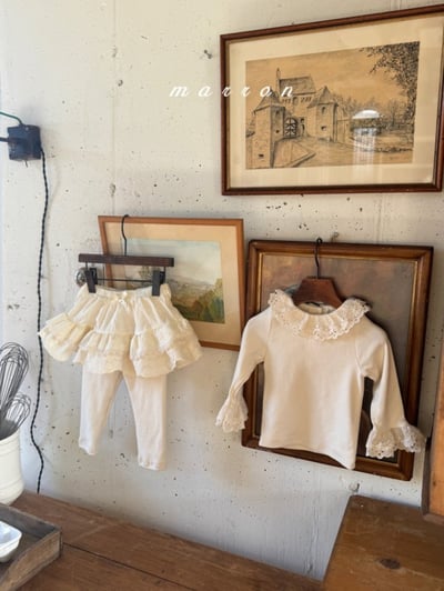 Marron09｜(1y-6y) 層次蕾絲領袖上衣7