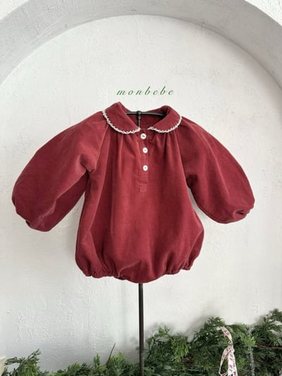 MONBEBE43｜(3m-24m) 簡約聖誕紅包屁衣4