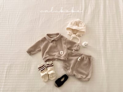 Valubebe17｜(65-90) 針織有領上衣10