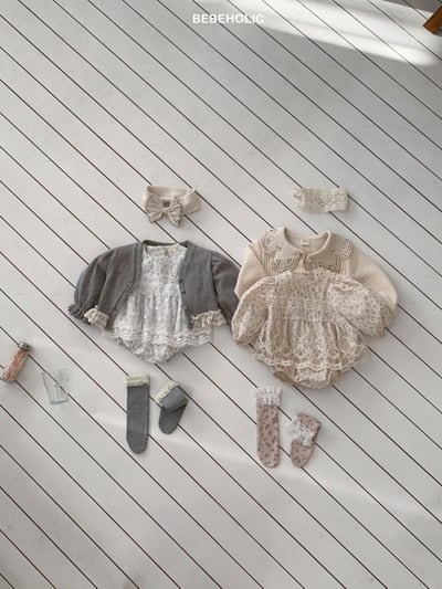 Bebe holic44｜(3m-18m) 碎花蕾絲裙包屁衣4