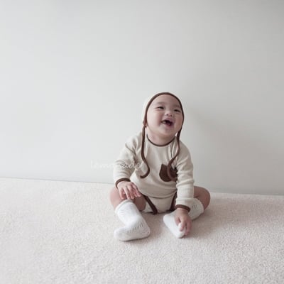 LEMONADE20｜(55cm-85cm) 3色撞色口袋包屁衣含帽子10