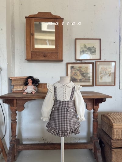 Marron11｜(1y-6y) 愛心滾邊飛袖襯衫6