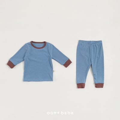 Oottbebe10｜(1y-7y) 條紋撞色家居套裝16
