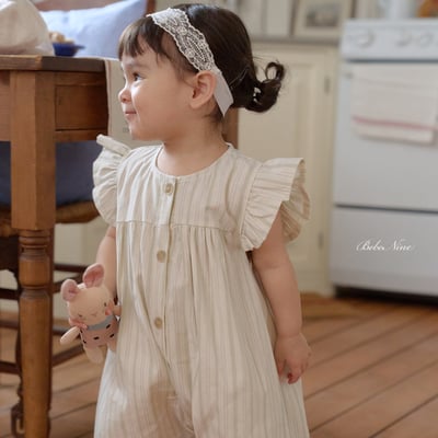 bebe nine32  (6m-24m) 2色簡約線條連身服15