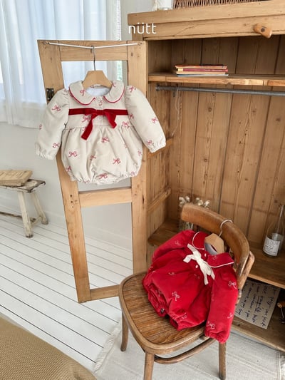 Nutt05｜(3m-16m) 蝴蝶結夾層棉包屁衣14