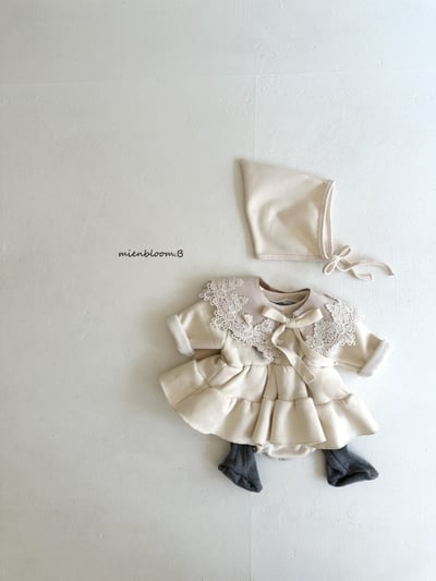 Bloom.b01｜(0m-24m) 層次洋裝包屁衣含帽子14